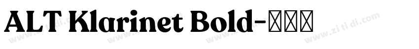 ALT Klarinet Bold字体转换